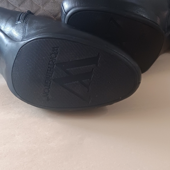 Worthington Black Leather Platform Ankle Booties Womens Size 9 - Picture 9 of 10